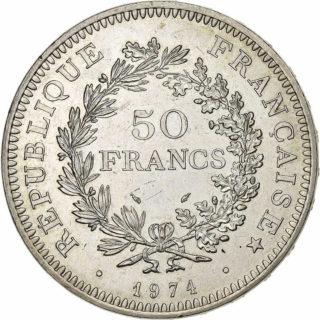 Frankrijk, 50 Francs, Hercule, 1974, Paris, Zilver, PR+, Gadoury:882, KM:941.1