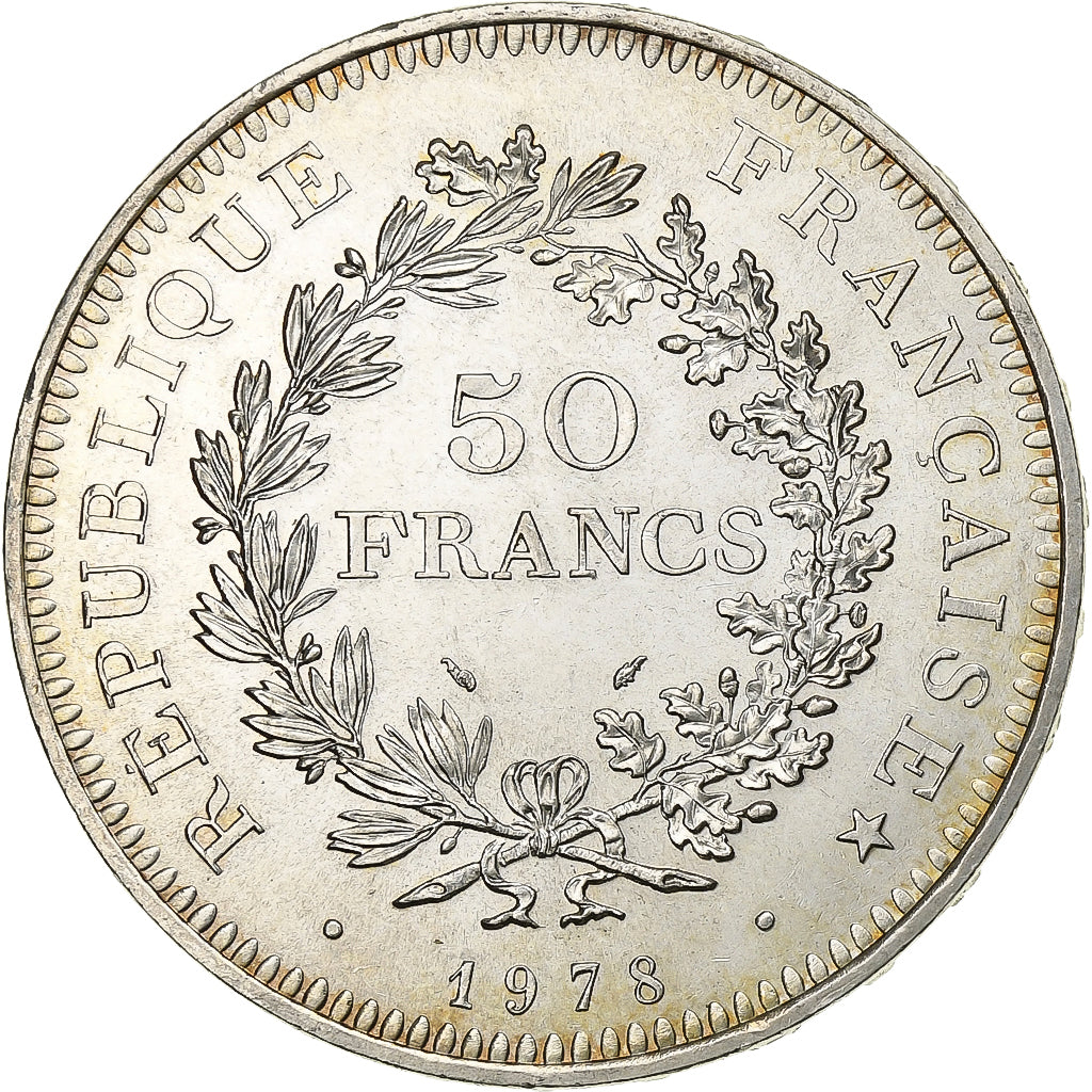 Francia, 50 Francs, Hercule, 1978, Paris, Argento, SPL, Gadoury:882, KM:941.1