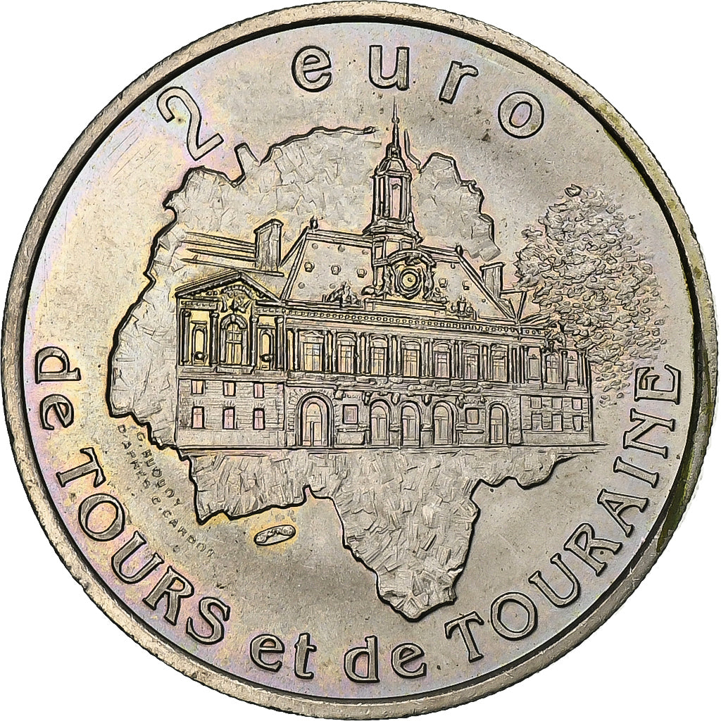 France, 2 Euro, Euro des Villes, 1997, Tours et de Touraine - Amboise, AU(55-58)