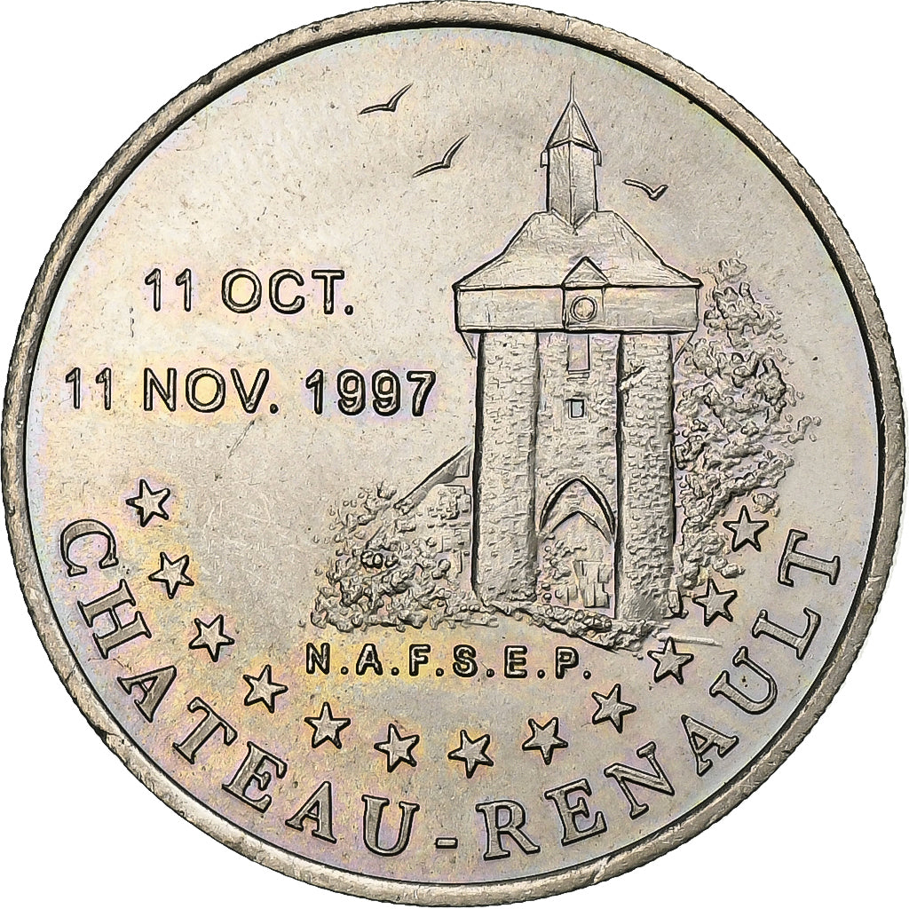 France, 2 Euro, Euro des Villes, 1997, Tours et de Touraine - Chateau-Renault