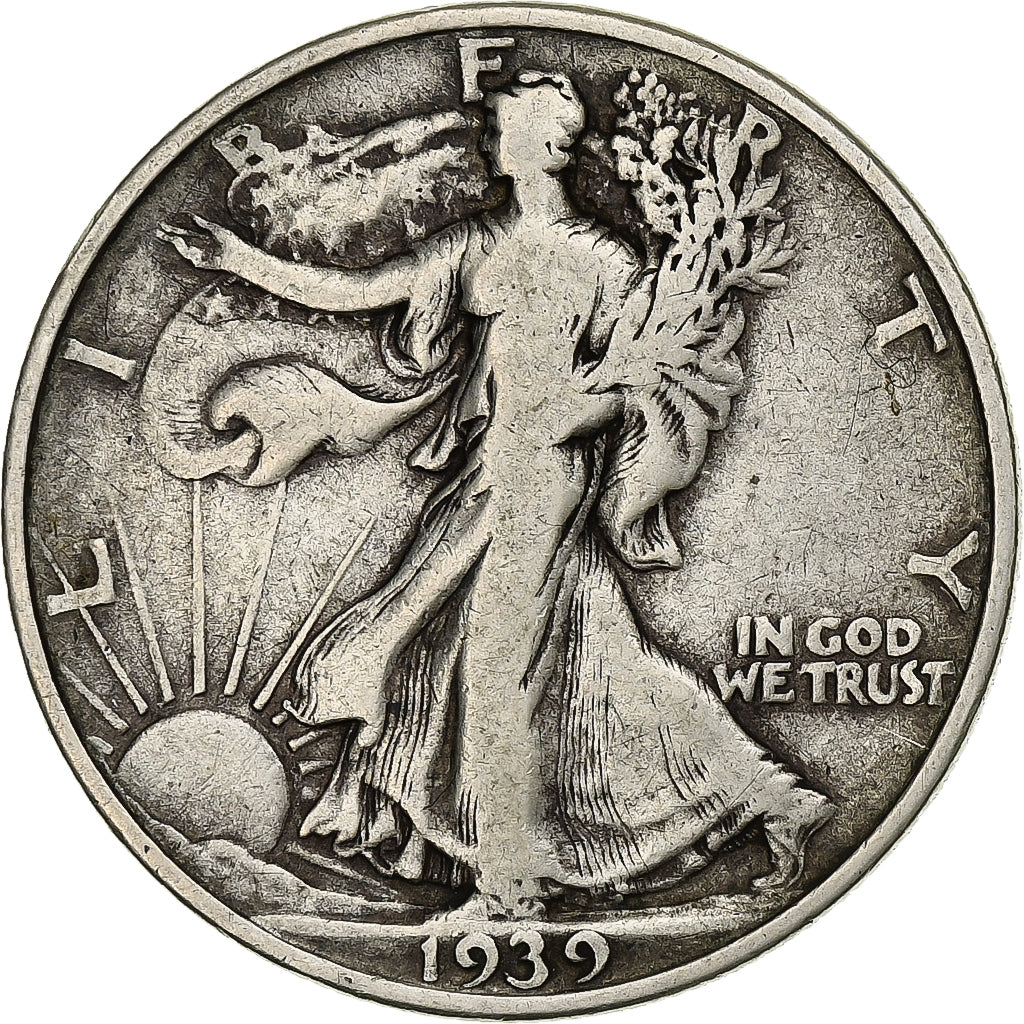 Estados Unidos, Half Dollar, Walking Liberty Half Dollar, 1939, U.S. Mint