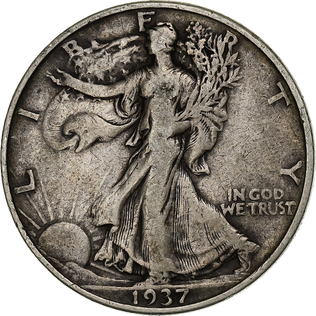 Verenigde Staten, Half Dollar, Walking Liberty Half Dollar, 1937, U.S. Mint
