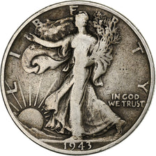 Vereinigte Staaten, Half Dollar, Liberty Walking, 1943, San Francisco, Silber