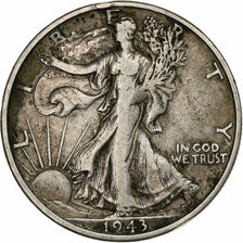 Vereinigte Staaten, Half Dollar, Liberty Walking, 1943, San Francisco, Silber