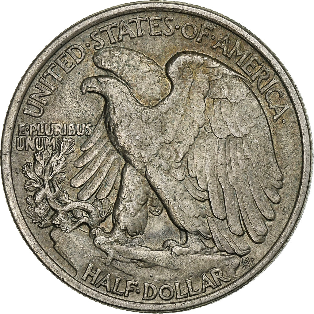 Estados Unidos, Half Dollar, 1943, Philadelphia, Plata, MBC, KM:142