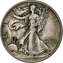 Stati Uniti, Half Dollar, 1943, Philadelphia, Argento, BB, KM:142