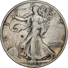 Estados Unidos, Half Dollar, 1944, San Francisco, Plata, BC+, KM:142
