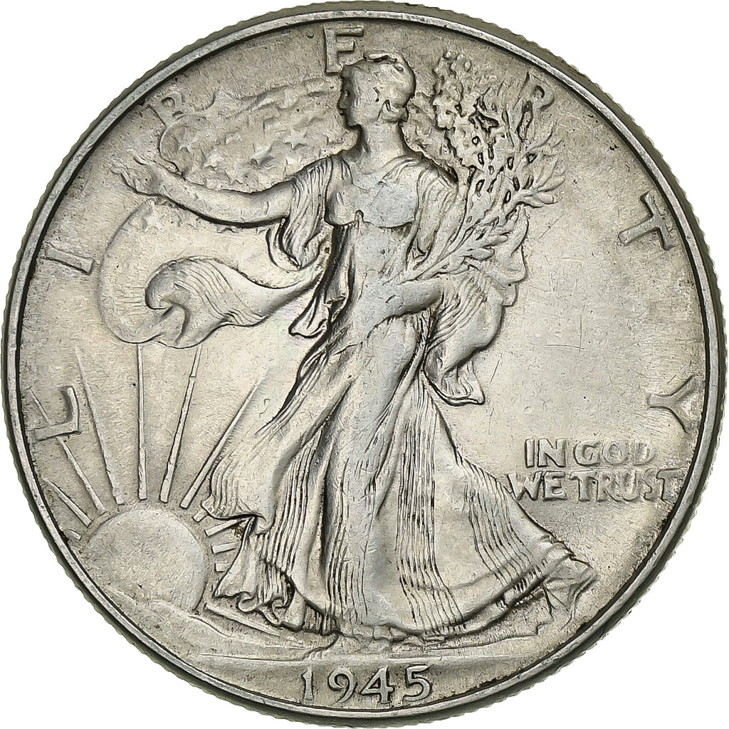 Verenigde Staten, Half Dollar, Walking Liberty Half Dollar, 1945, U.S. Mint