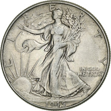Verenigde Staten, Half Dollar, Walking Liberty Half Dollar, 1945, U.S. Mint