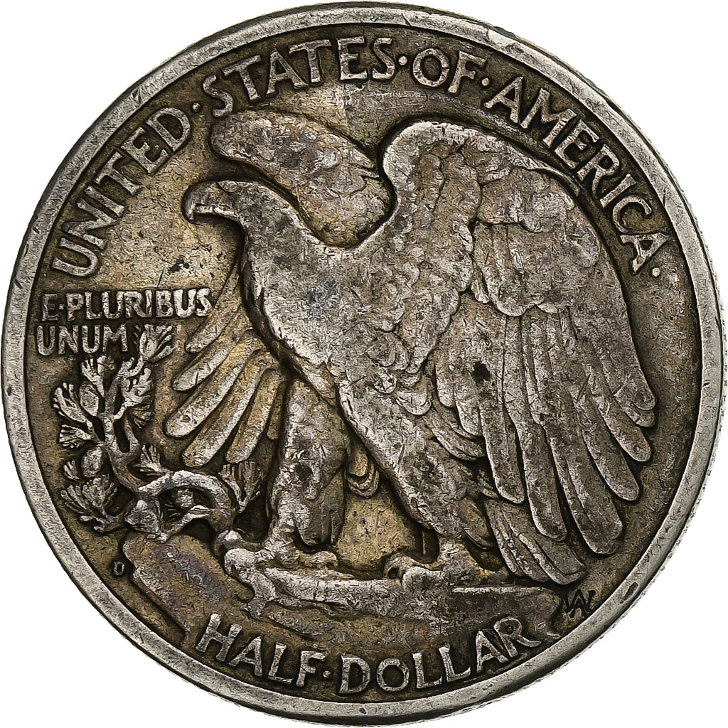 United States, Half Dollar, Walking Liberty Half Dollar, 1945, Denver, Silver
