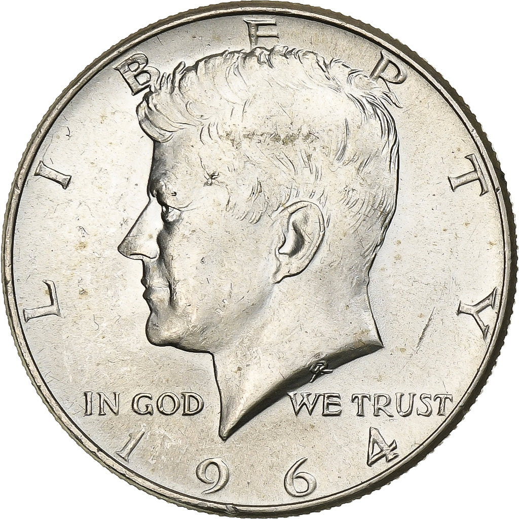 Estados Unidos, Half Dollar, Kennedy Half Dollar, 1964, U.S. Mint, Plata, EBC