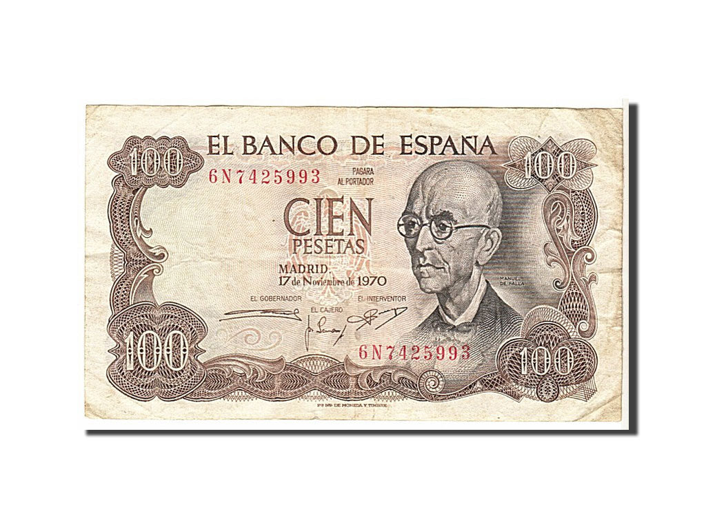 Banknote, Spain, 100 Pesetas, 1970, KM:152a, VF(30-35)