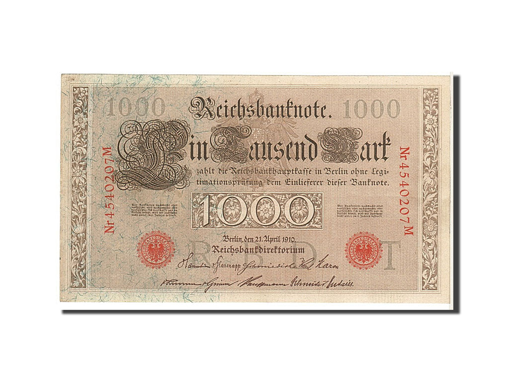 Billet, Allemagne, 1000 Mark, 1910, KM:44b, TB