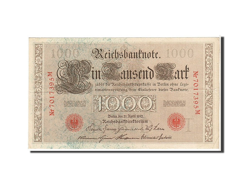 Billet, Allemagne, 1000 Mark, 1910, KM:44b, TTB