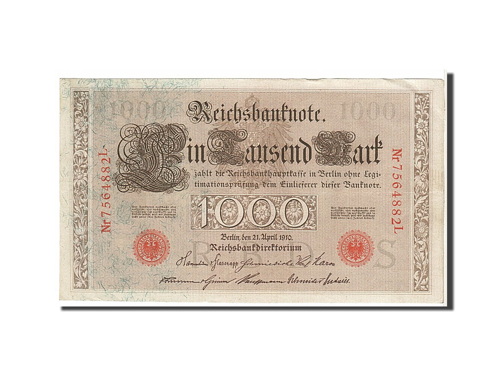 Billet, Allemagne, 1000 Mark, 1910, KM:44b, TTB+