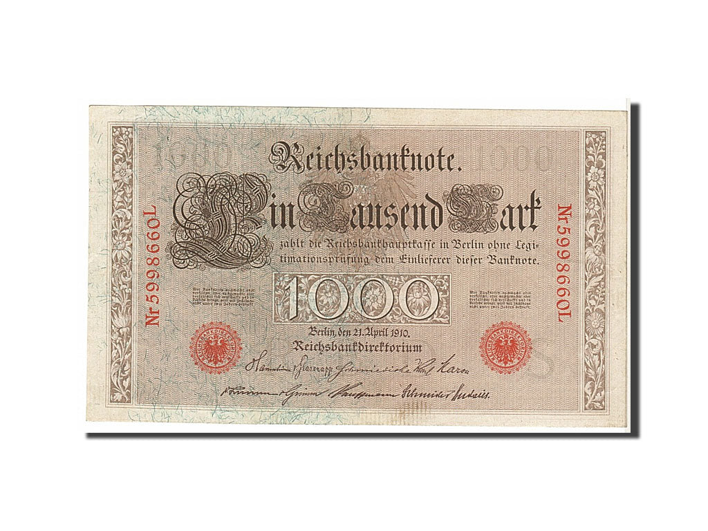 Billet, Allemagne, 1000 Mark, 1910, TTB+