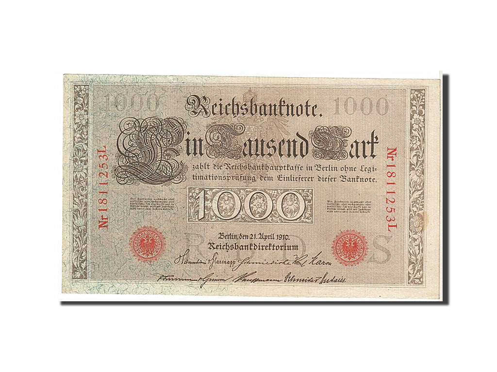 Banknote, Germany, 1000 Mark, 1910, AU(55-58)