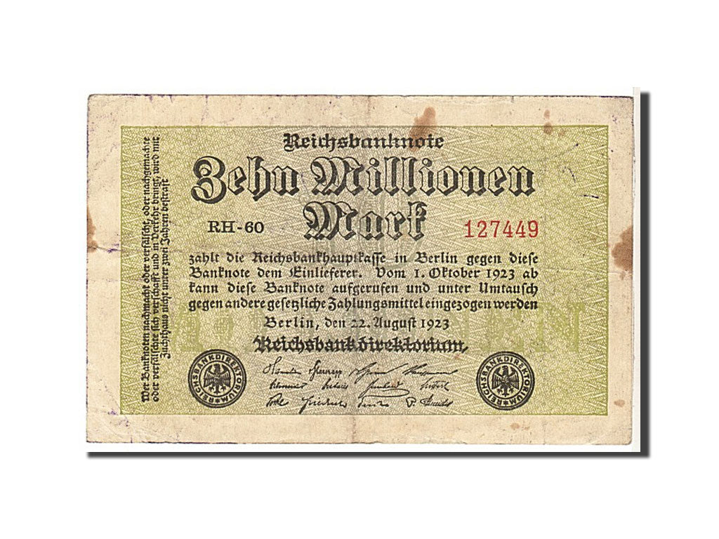 Banknote, Germany, 10 Millionen Mark, 1923, VF(20-25)