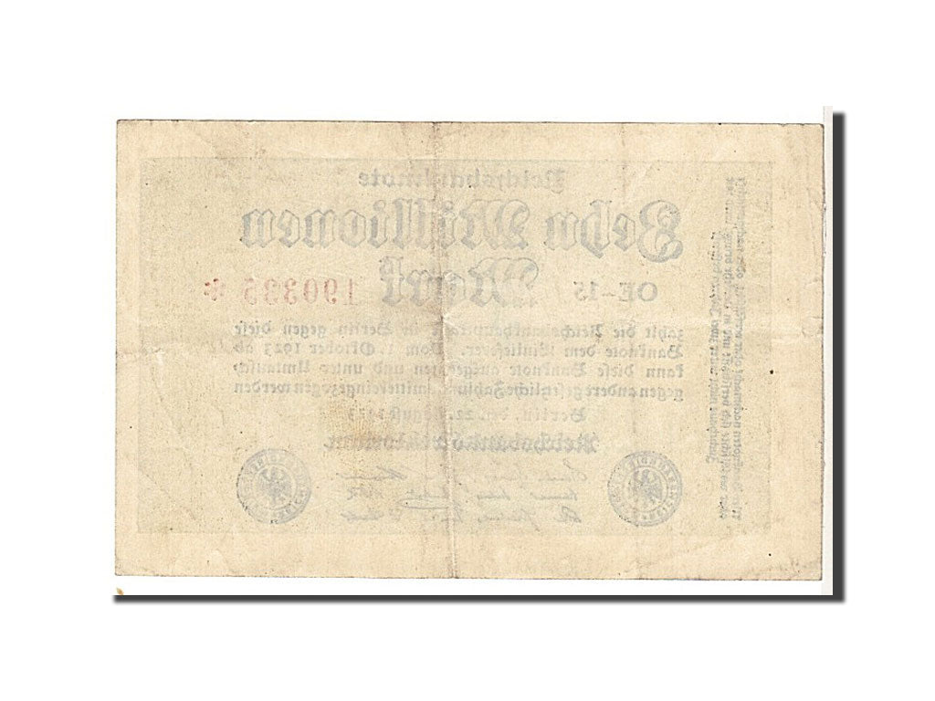 Billet, Allemagne, 10 Millionen Mark, 1923, KM:106c, TTB