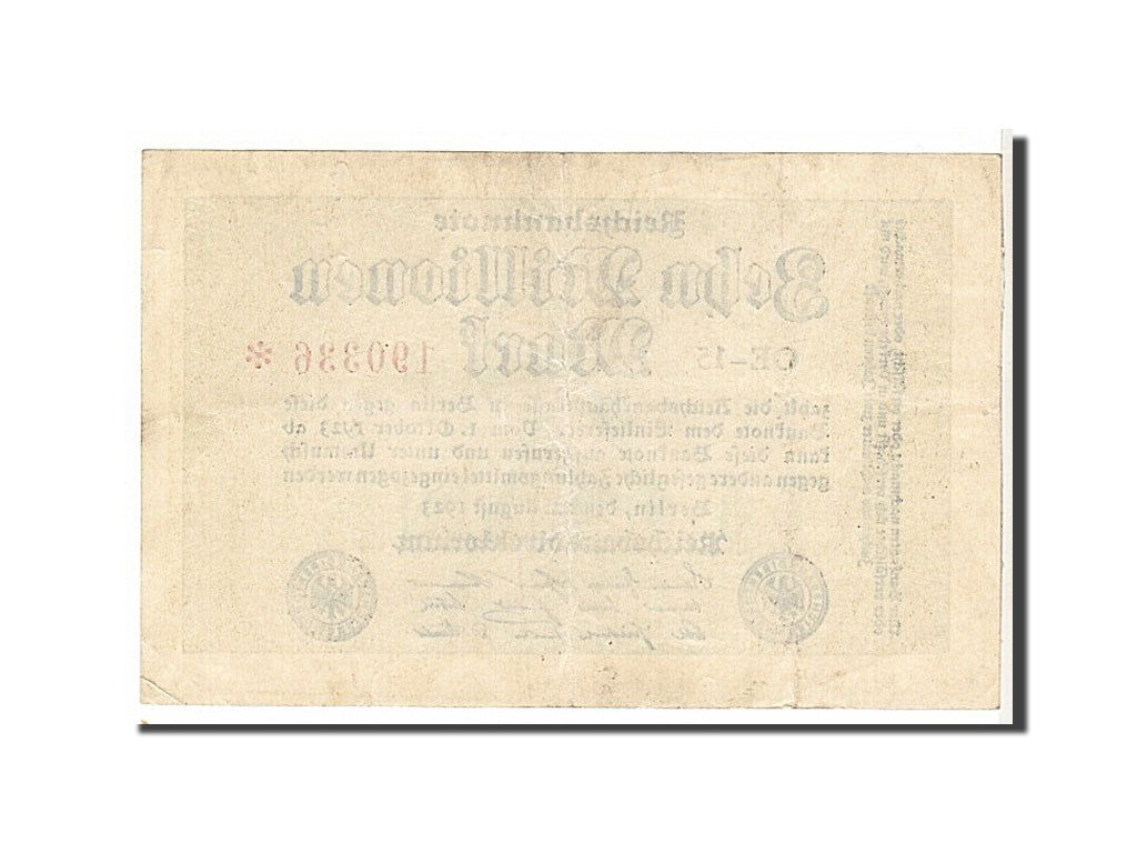 Billet, Allemagne, 10 Millionen Mark, 1923, KM:106c, TTB