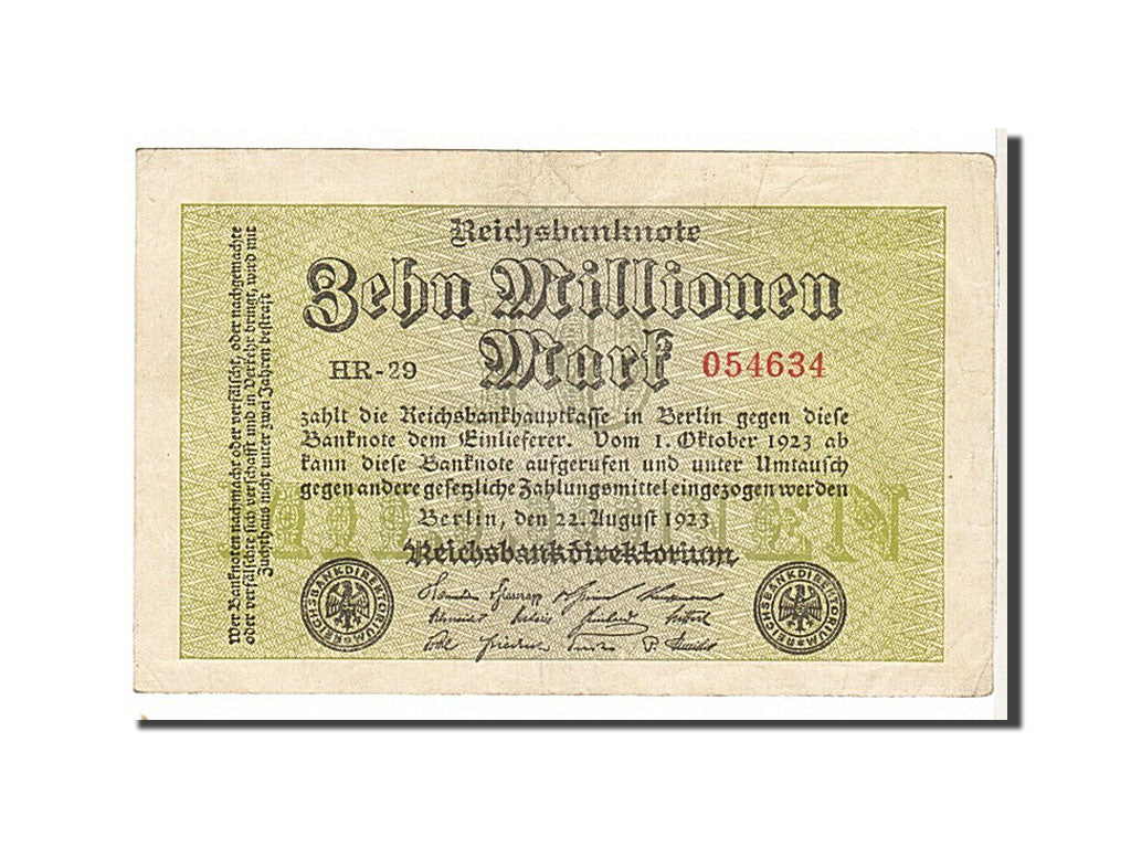 Billet, Allemagne, 10 Millionen Mark, 1923, KM:106c, TTB