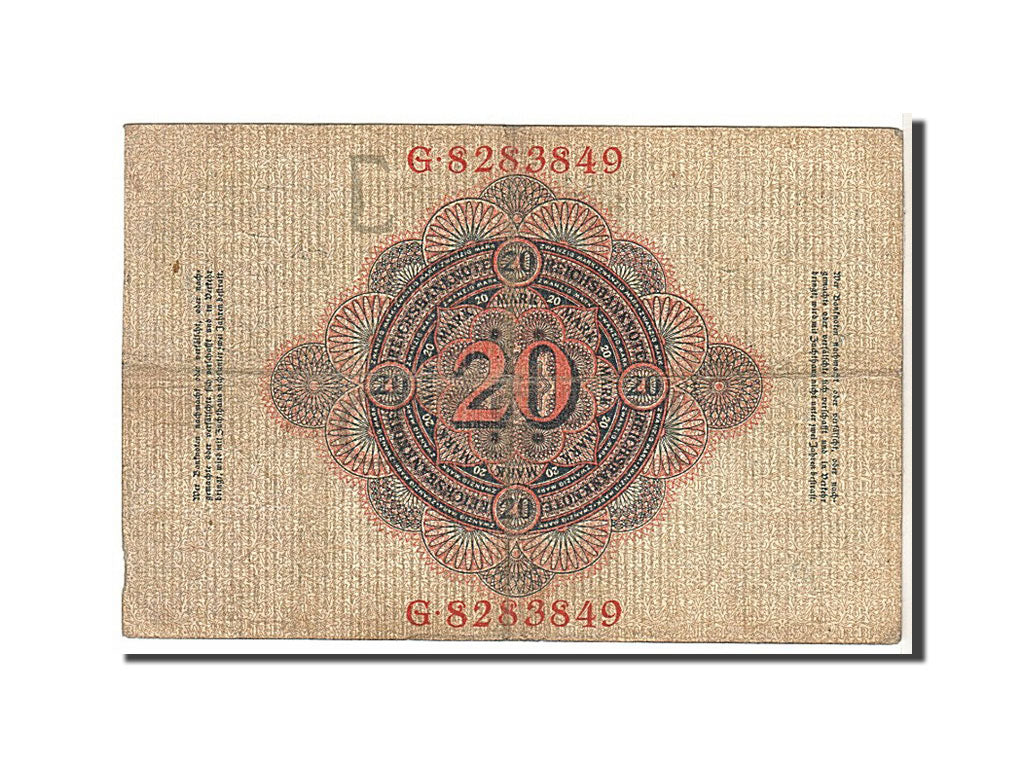 Banknote, Germany, 20 Mark, 1910, KM:40b, VF(30-35)