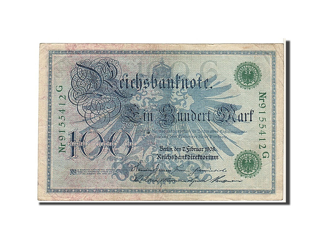 Banknote, Germany, 100 Mark, 1908, EF(40-45)