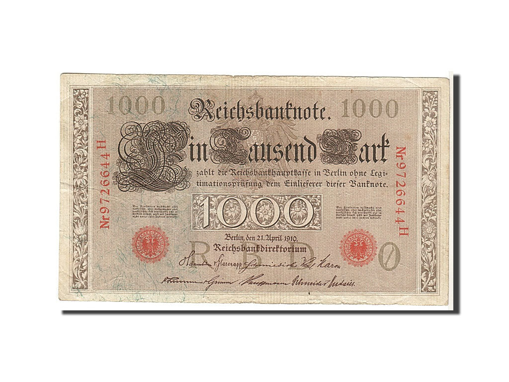 Billet, Allemagne, 1000 Mark, 1910, KM:44b, TB+
