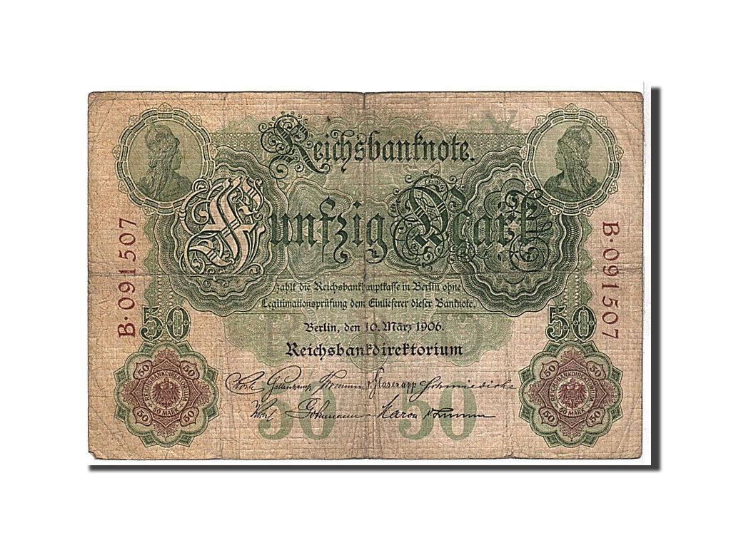 Banknote, Germany, 50 Mark, 1906, 1906-03-10, KM:26a, VF(20-25)