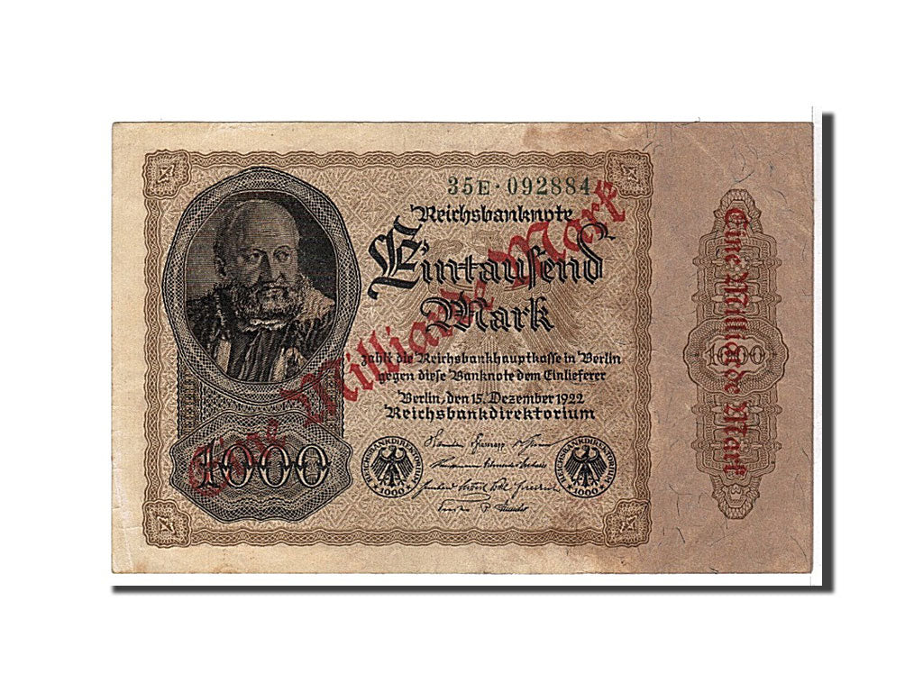 Billet, Allemagne, 1 Milliarde Mark on 1000 Mark, 1922, TTB