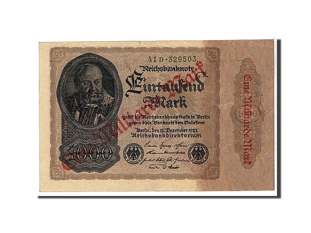 Billet, Allemagne, 1 Milliarde Mark on 1000 Mark, 1922, SUP