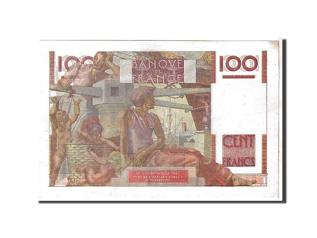 Banknote, France, 100 Francs, 100 F 1945-1954 ''Jeune Paysan'', 1946, UNC(63)