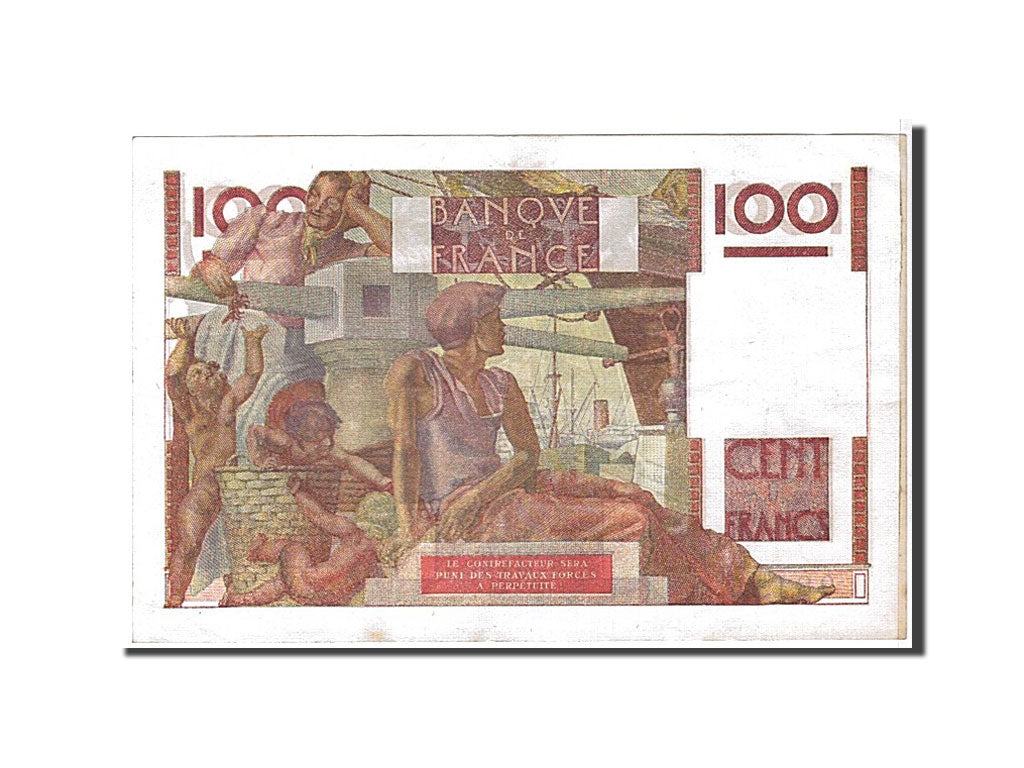 Banknote, France, 100 Francs, 100 F 1945-1954 ''Jeune Paysan'', 1946, AU(55-58)