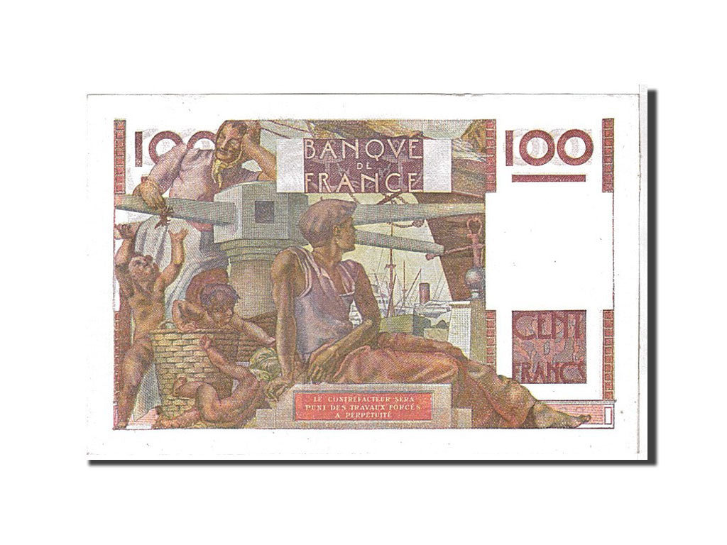 Banknote, France, 100 Francs, 100 F 1945-1954 ''Jeune Paysan'', 1948, UNC(63)