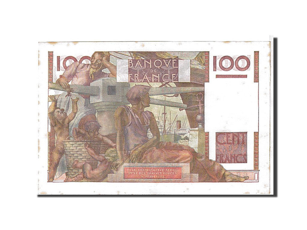 Billete, Francia, 100 Francs, 100 F 1945-1954 ''Jeune Paysan'', 1953, EBC