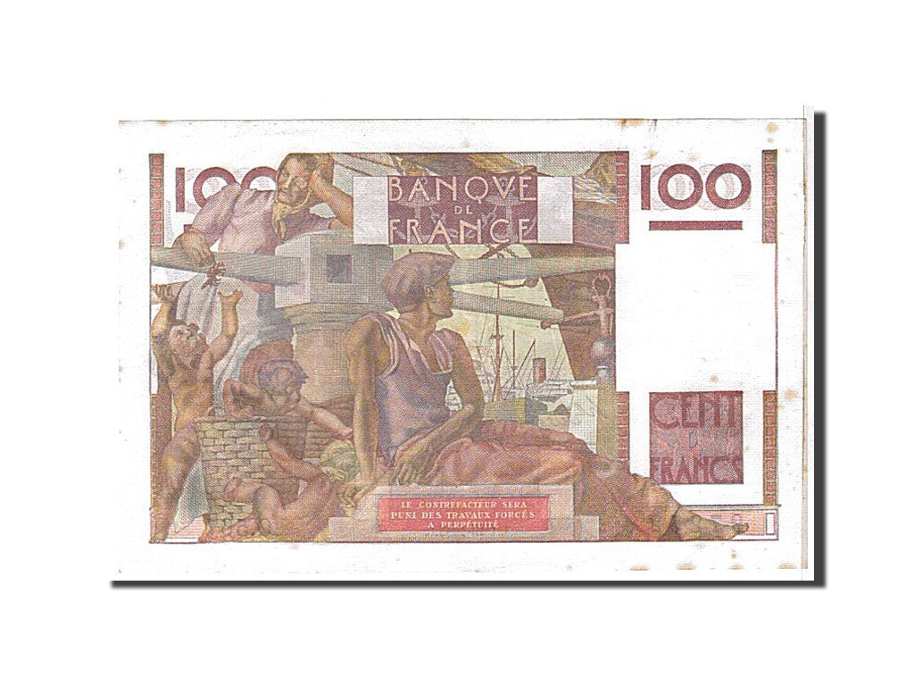 Banknote, France, 100 Francs, 100 F 1945-1954 ''Jeune Paysan'', 1953, AU(55-58)
