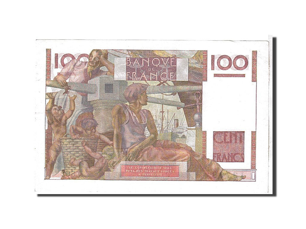 Billete, Francia, 100 Francs, 100 F 1945-1954 ''Jeune Paysan'', 1953, EBC+