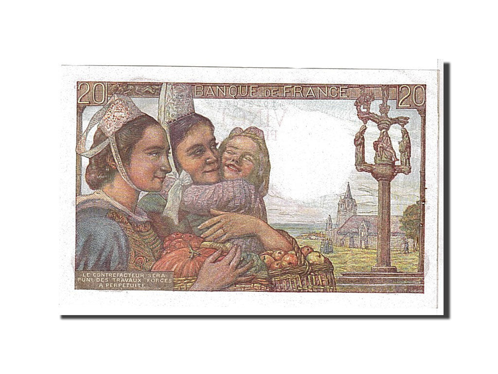 Banknote, France, 20 Francs, 20 F 1942-1950 ''Pêcheur'', 1948, UNC(63)