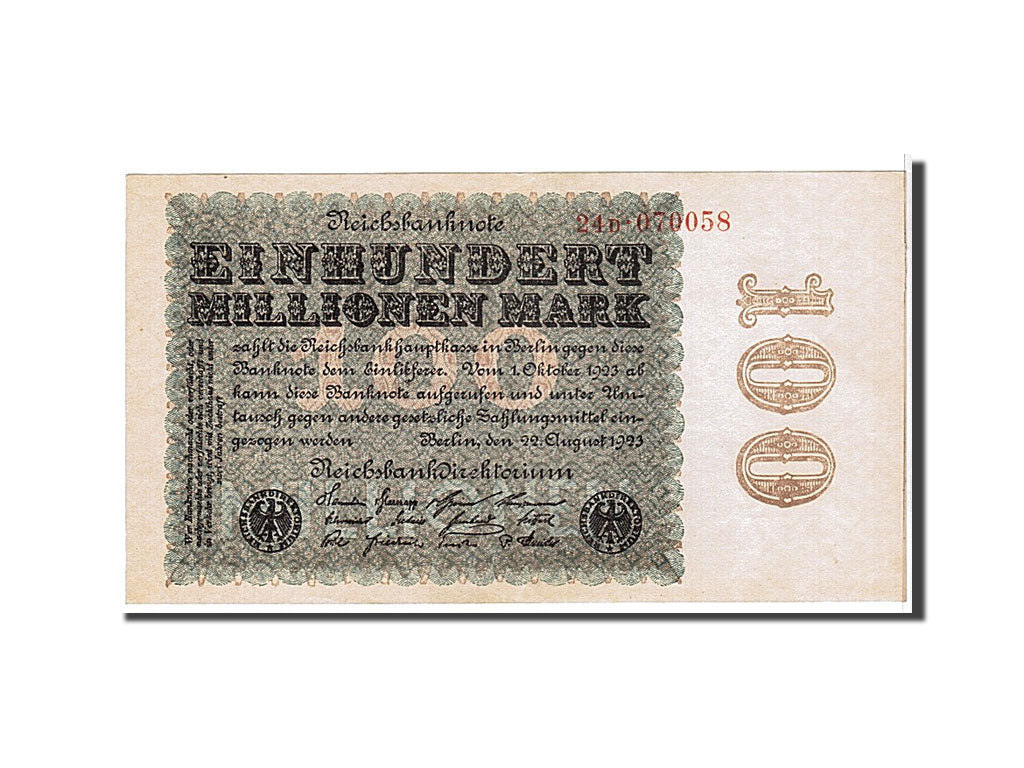 Banknote, Germany, 100 Millionen Mark, 1923, KM:107a, UNC(63)