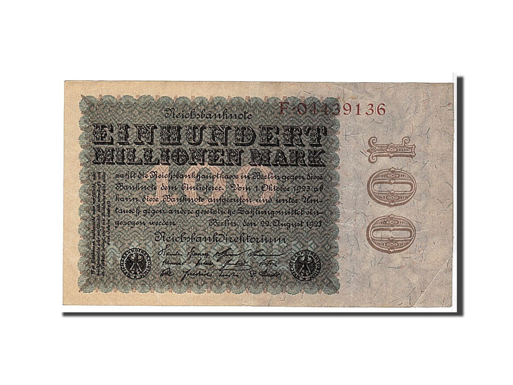 Banknote, Germany, 100 Millionen Mark, 1923, EF(40-45)
