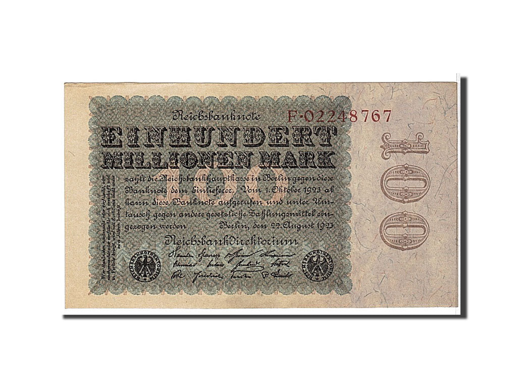 Banknote, Germany, 100 Millionen Mark, 1923, AU(55-58)