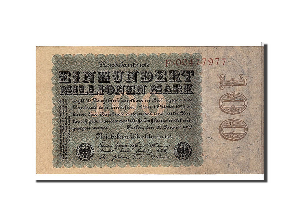 Banknote, Germany, 100 Millionen Mark, 1923, KM:107a, EF(40-45)
