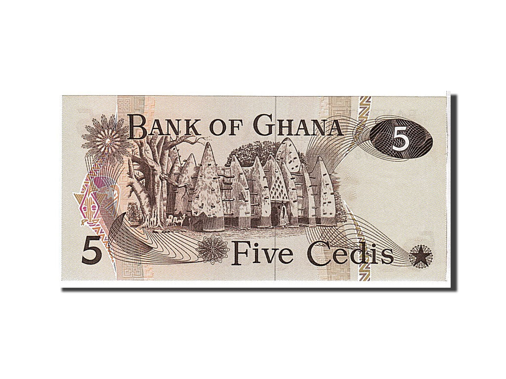 Billet, Ghana, 5 Cedis, 1977, KM:15b, NEUF