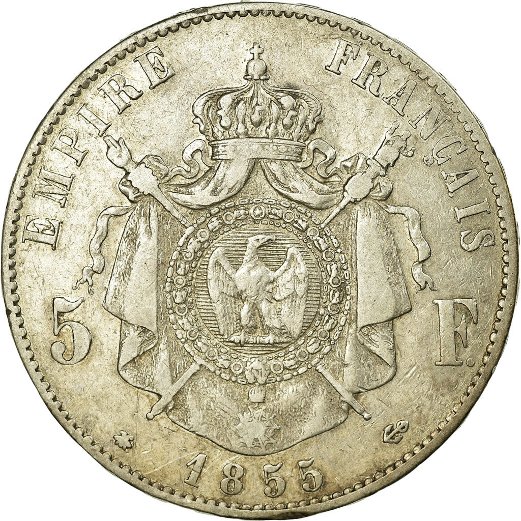 Coin, France, Napoleon III, Napoléon III, 5 Francs, 1855, Strasbourg