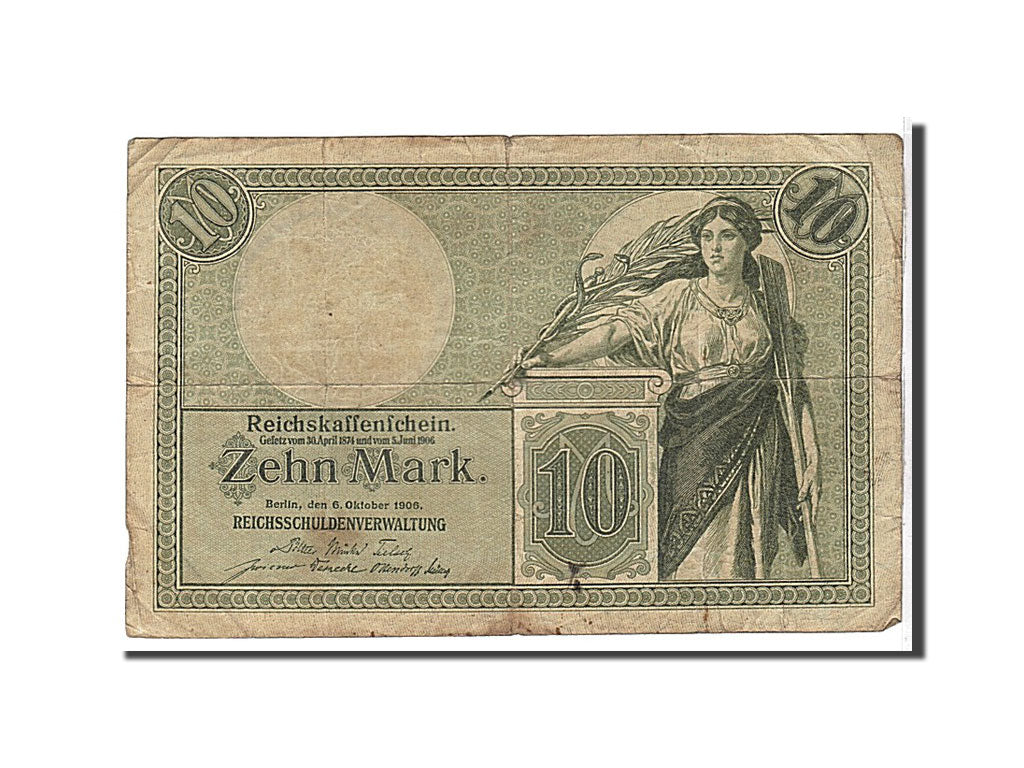 Banknote, Germany, 10 Mark, 1906, VF(20-25)