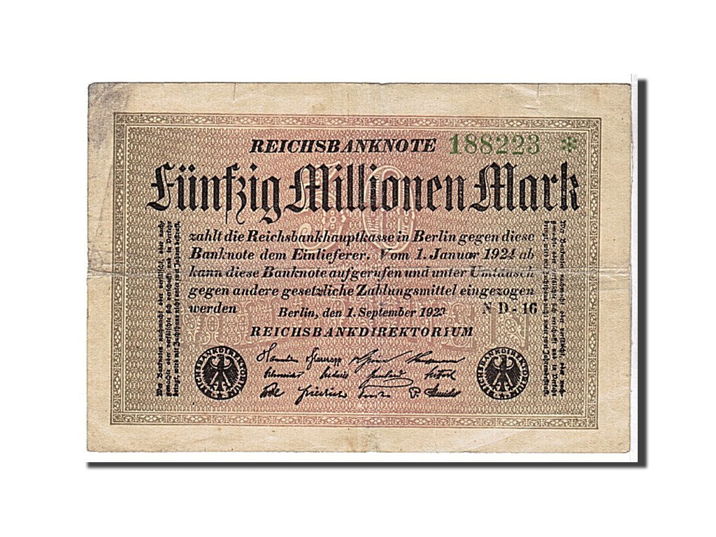 Banknote, Germany, 50 Millionen Mark, 1923, KM:109a, EF(40-45)