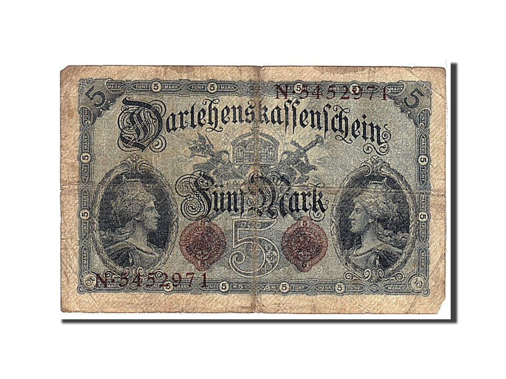 Banknote, Germany, 5 Mark, 1914, KM:47b, VG(8-10)