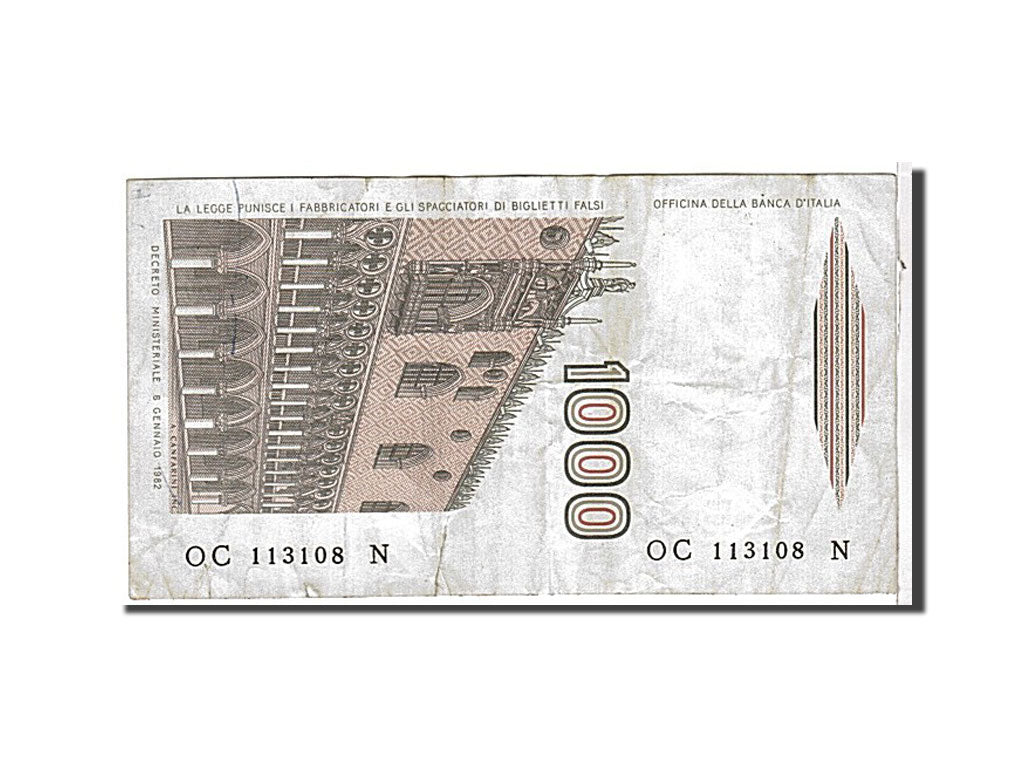 Banknote, Italy, 1000 Lire, 1982, KM:109a, VF(20-25)