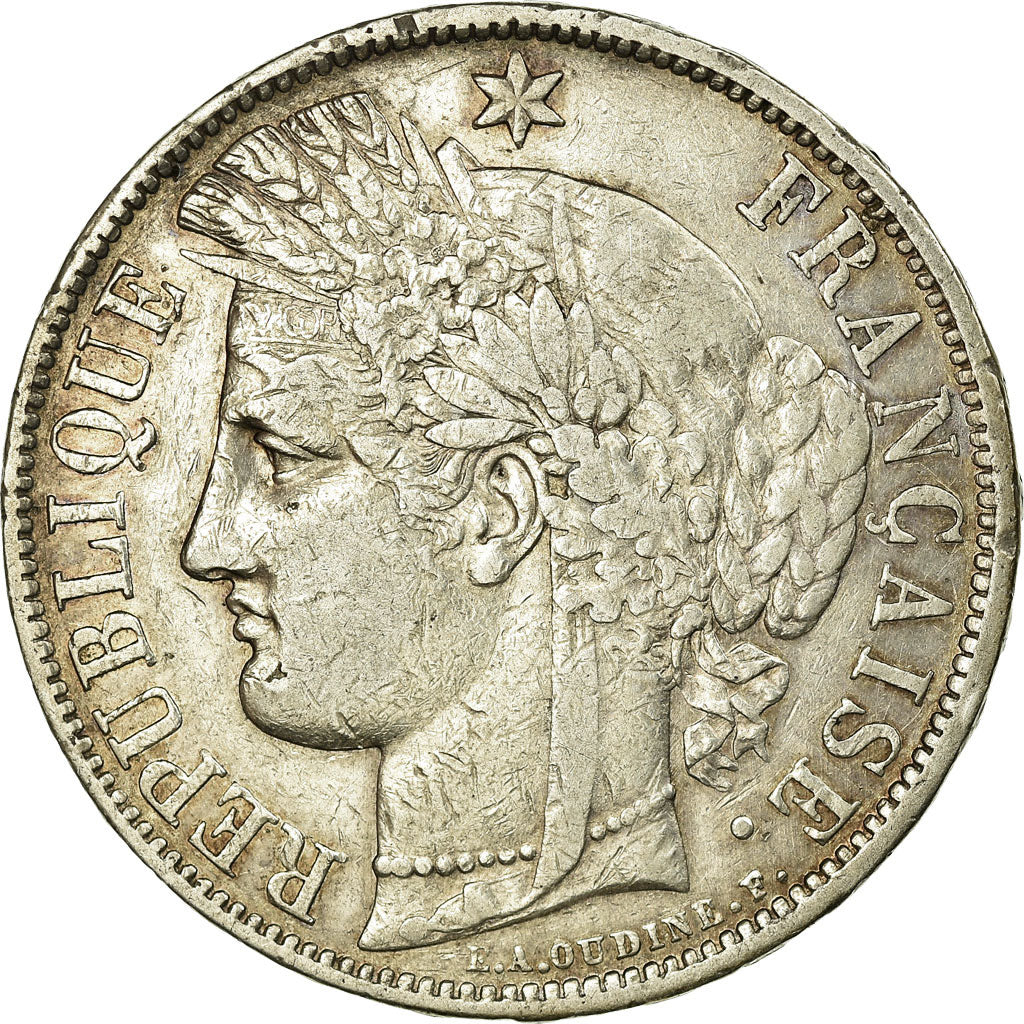Coin, France, Cérès, 5 Francs, 1870, Paris, EF(40-45), Silver, Gadoury:742