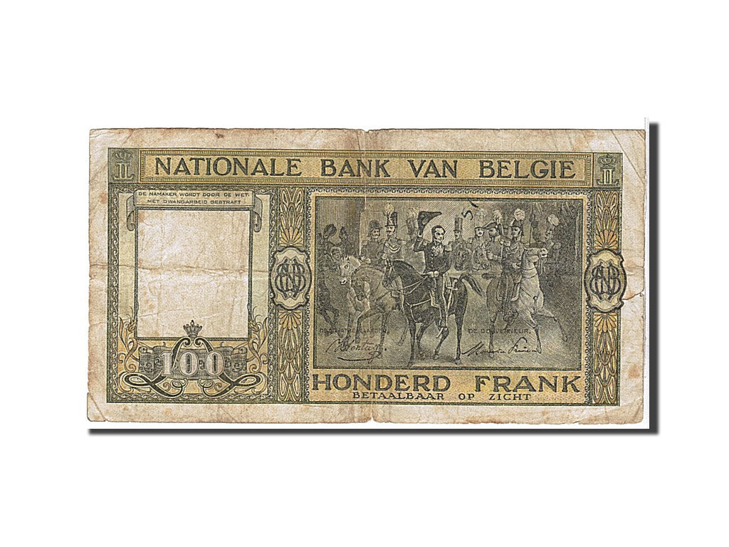 Banknote, Belgium, 100 Francs, 1946, KM:126, VF(20-25)
